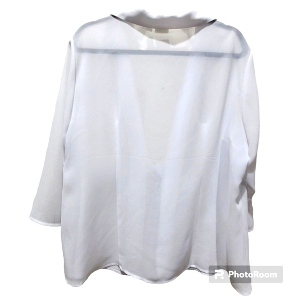 Cato Size 18/20W White Coverup Beach VCAY Sheer Tie String - Picture 2 of 6